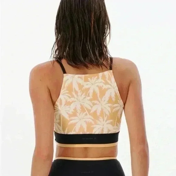 Rip Curl MIRAGE SURF PALM TWO WAY CROP Tank Bikini - XS S L ** New With Tag ** - Picture 2 of 16